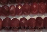 CRZ1030 15.5 inches 4*6mm faceted rondelle AAA grade ruby beads