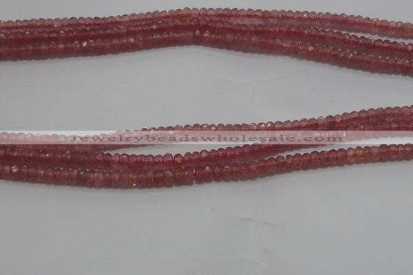 CRZ1100 15.5 inches 2*4mm faceted rondelle AAA+ grade ruby beads