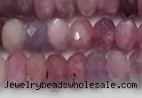 CRZ1151 15.5 inches 3.5*5.5mm faceted rondelle natural ruby beads