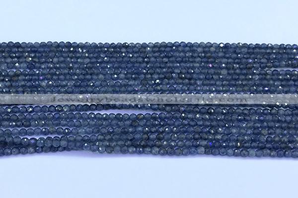 CRZ1170 15 inches 2mm faceted round sapphire beads