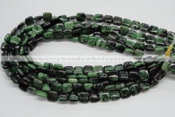 CRZ14 15.5 inches 12*12mm square ruby zoisite gemstone beads wholesale