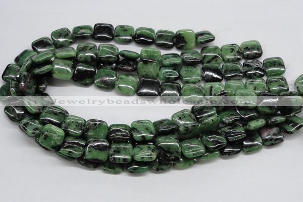 CRZ15 15.5 inches 15*15mm square ruby zoisite gemstone beads wholesale