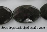 CRZ228 15.5 inches 20*30mm faceted oval ruby zoisite gemstone beads