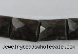 CRZ245 15.5 inches 15*20mm faceted rectangle ruby zoisite gemstone beads