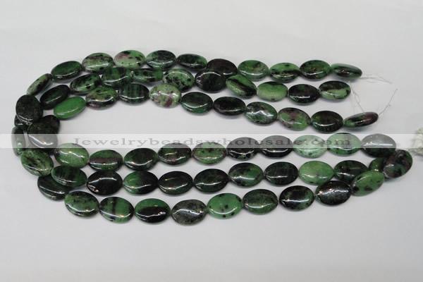 CRZ32 15.5 inches 13*18mm oval ruby zoisite gemstone beads