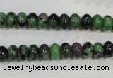 CRZ460 15.5 inches 5*8mm rondelle ruby zoisite gemstone beads