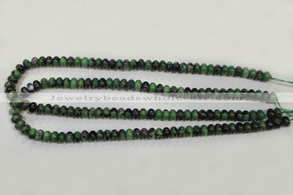 CRZ460 15.5 inches 5*8mm rondelle ruby zoisite gemstone beads