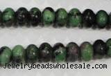 CRZ462 15.5 inches 7*10mm rondelle ruby zoisite gemstone beads