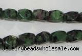 CRZ465 15.5 inches 7*10mm faceted nuggets ruby zoisite gemstone beads