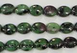 CRZ479 15.5 inches 8*10mm oval ruby zoisite gemstone beads