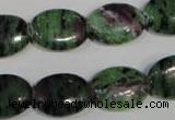 CRZ482 15.5 inches 13*18mm oval ruby zoisite gemstone beads