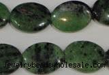 CRZ483 15.5 inches 15*20mm oval ruby zoisite gemstone beads