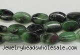 CRZ60 15.5 inches 8*12mm oval ruby zoisite gemstone beads