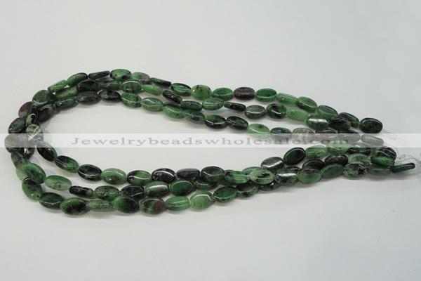 CRZ60 15.5 inches 8*12mm oval ruby zoisite gemstone beads