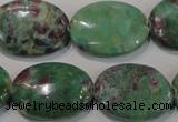 CRZ617 15.5 inches 18*25mm oval New ruby zoisite gemstone beads