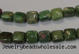 CRZ630 15.5 inches 8*8mm square New ruby zoisite gemstone beads