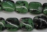 CRZ66 15.5 inches 16*16mm square ruby zoisite gemstone beads