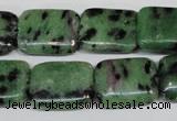 CRZ68 15.5 inches 15*20mm rectangle ruby zoisite gemstone beads