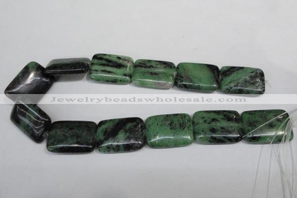 CRZ69 15.5 inches 25*35mm rectangle ruby zoisite gemstone beads