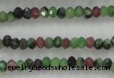 CRZ700 15 inches 2*3mm faceted rondelle ruby zoisite gemstone beads