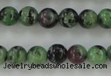 CRZ721 15.5 inches 6mm round ruby zoisite gemstone beads