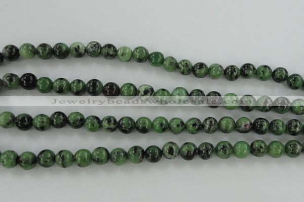 CRZ722 15.5 inches 8mm round ruby zoisite gemstone beads