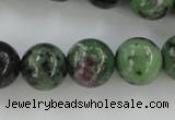 CRZ723 15.5 inches 10mm round ruby zoisite gemstone beads