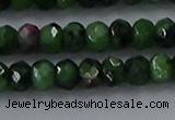 CRZ753 15.5 inches 4*6mm faceted rondelle ruby zoisite beads