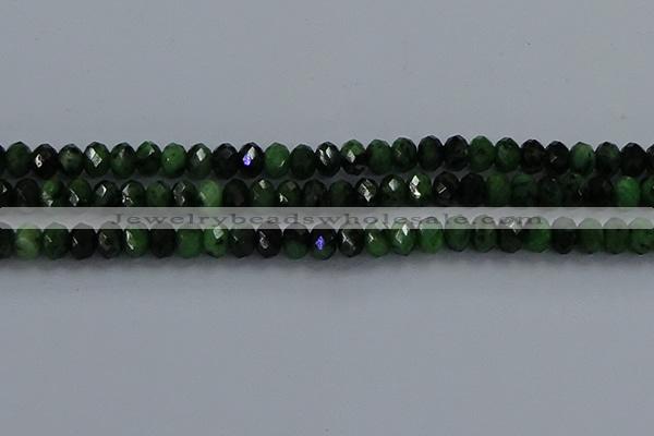 CRZ754 15.5 inches 5*8mm faceted rondelle ruby zoisite beads