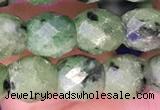 CRZ785 15.5 inches 6*6mm faceted drum ruby zoisite beads