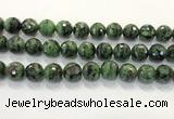 CRZ790 15.5 inches 16mm faceted round ruby zoisite gemstone beads