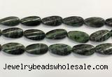 CRZ797 15.5 inches 15*30mm twisted oval ruby zoisite gemstone beads