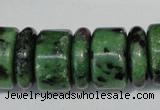 CRZ84 15.5 inches 5*16mm & 10*16mm rondelle ruby zoisite gemstone beads