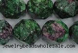 CRZ907 15.5 inches 18mm faceted nuggets Chinese ruby zoisite beads