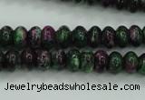 CRZ920 15.5 inches 5*8mm rondelle Chinese ruby zoisite beads