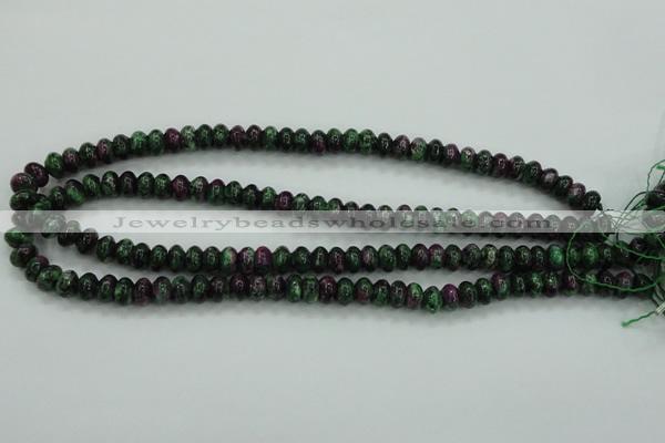 CRZ921 15.5 inches 6*10mm rondelle Chinese ruby zoisite beads