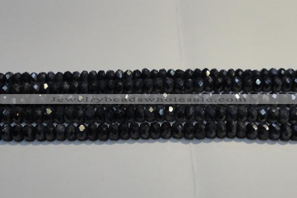 CRZ973 15.5 inches 5*7mm faceted rondelle A- grade sapphire beads