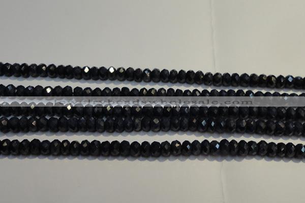 CRZ980 15.5 inches 4*6mm faceted rondelle A+ grade sapphire beads