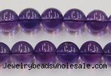 CSA06 15.5 inches 12mm round synthetic amethyst beads wholesale