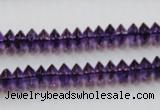 CSA07 15.5 inches 4*8mm rondelle synthetic amethyst beads wholesale