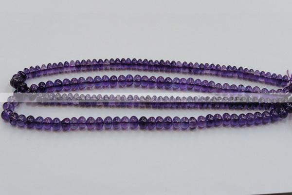 CSA08 15.5 inches 5*8mm rondelle synthetic amethyst beads wholesale