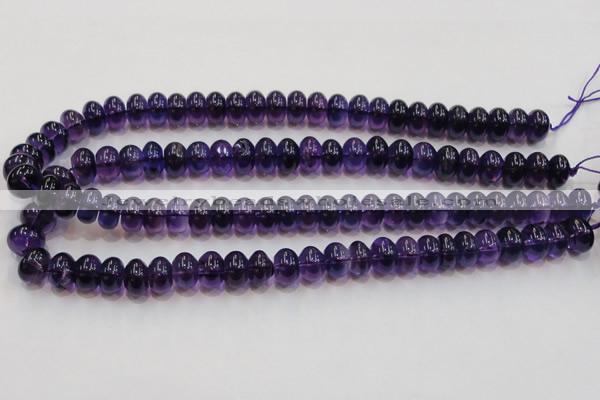 CSA09 15.5 inches 8*12mm rondelle synthetic amethyst beads wholesale