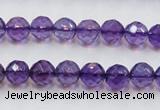 CSA16 15.5 inches 8mm faceted round synthetic amethyst beads