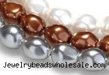 CSB03 16 inches 12*16mm nugget shell pearl beads Wholesale