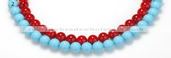 CSB08 16 inches 12mm round shell pearl beads Wholesale