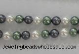 CSB1011 15.5 inches 6mm round mixed color shell pearl beads