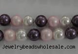 CSB1037 15.5 inches 8mm round mixed color shell pearl beads