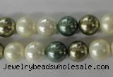 CSB1070 15.5 inches 10mm round mixed color shell pearl beads