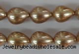 CSB109 15.5 inches 11*15mm teardrop shell pearl beads wholesale