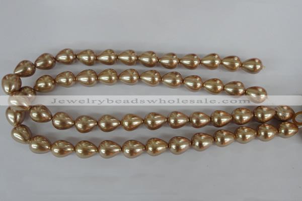 CSB109 15.5 inches 11*15mm teardrop shell pearl beads wholesale